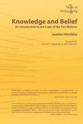 Poznání a víra - úvod do logiky obou pojmů - Knowledge and Belief - An Introduction to the Logic of the Two Notions