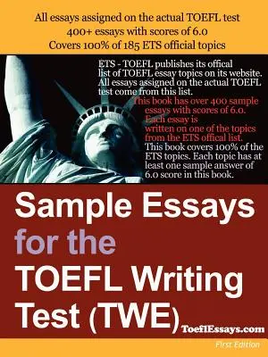 Vzorové eseje pro zkoušku TOEFL Writing Test (Twe) - Sample Essays for the TOEFL Writing Test (Twe)