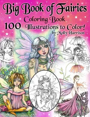 Velká kniha víl Omalovánky - 100 stran květinových víl, nebeských víl a víl s jejich společníky: 100 čárkových ilustrací k C - Big Book of Fairies Coloring Book - 100 Pages of Flower Fairies, Celestial Fairies, and Fairies with their Companions: 100 Line Art Illustrations to C