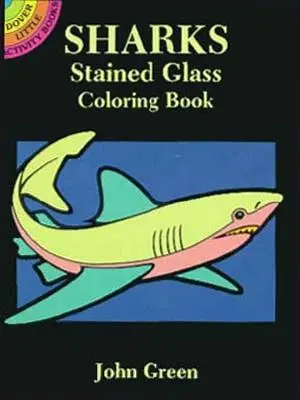Žraločí vitrážové omalovánky - Sharks Stained Glass Coloring Book