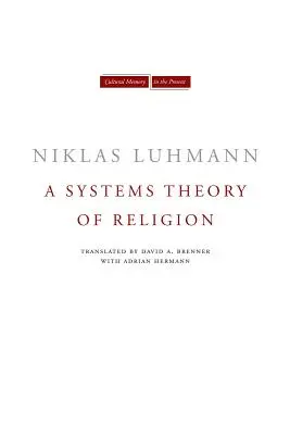 Systémová teorie náboženství - A Systems Theory of Religion
