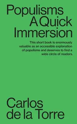 Populismy: Rychlý ponor do problematiky - Populisms: A Quick Immersion