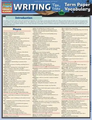 Tipy pro psaní: Slovní zásoba k seminární práci - Writing Tips: Term Paper Vocabulary