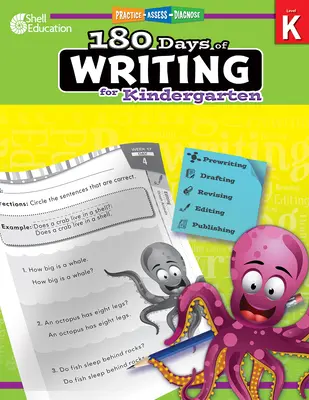 180 dní psaní pro mateřské školy (španělsky): Vycházky pro psaní pro děti: procvičování, hodnocení, diagnostika (v angličtině) - 180 Days of Writing for Kindergarten (Spanish): Practice, Assess, Diagnose