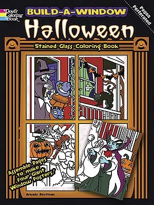 Omalovánky na stavbu vitráží Halloween - Build-A-Window Stained Glass Coloring Book Halloween