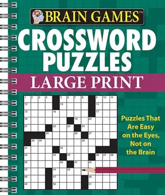 Hry na mozek - Křížovky - velký tisk (zelená) - Brain Games - Crossword Puzzles - Large Print (Green)