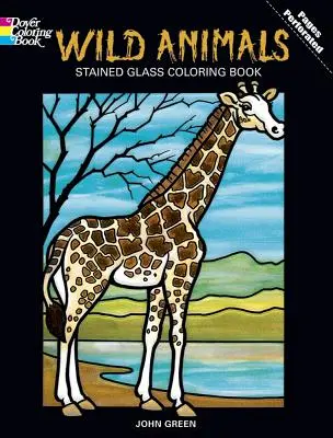 Divoká zvířata Vitráže Omalovánky - Wild Animals Stained Glass Coloring Book