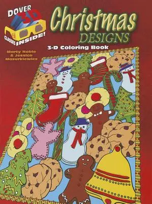 Trojrozměrné omalovánky - vánoční vzory - 3-D Coloring Book - Christmas Designs