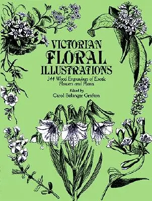 Viktoriánské květinové ilustrace: Dřevoryt: 344 dřevorytů exotických květin a rostlin - Victorian Floral Illustrations: 344 Wood Engravings of Exotic Flowers and Plants
