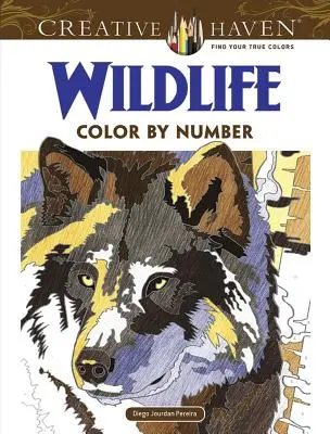 Creative Haven Omalovánky divoké zvěře podle čísel - Creative Haven Wildlife Color by Number Coloring Book