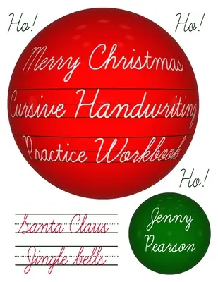Veselé Vánoce Cvičebnice pro nácvik ručního psaní kurzivou - Merry Christmas Cursive Handwriting Practice Workbook