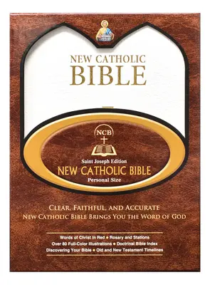 Nová katolická bible - střední tisk (bílá) - New Catholic Bible--Medium Print (White)