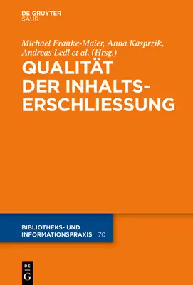 Kvalita při tvorbě obsahu - Qualitt in der Inhaltserschlieung