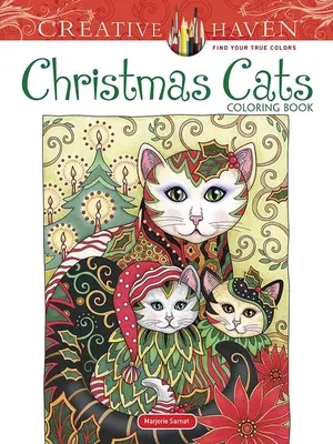 Creative Haven Vánoční kočky Omalovánky - Creative Haven Christmas Cats Coloring Book
