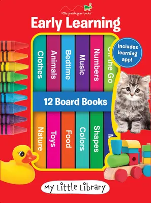 Moje malá knihovna: (12 deskových knih a aplikace ke stažení!) - My Little Library: Early Learning - First Words (12 Board Books & Downloadable App!)