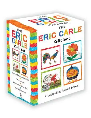 Dárková sada Erica Carleho: Drobné semínko; Palačinky, palačinky!; Domeček pro kraba poustevníka; Kohoutek se chystá do světa. - The Eric Carle Gift Set: The Tiny Seed; Pancakes, Pancakes!; A House for Hermit Crab; Rooster's Off to See the World