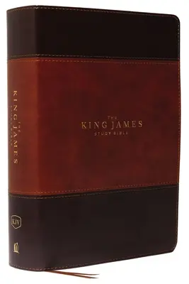 Studijní bible krále Jakuba, imitace kůže, hnědá, celobarevné vydání - The King James Study Bible, Imitation Leather, Brown, Full-Color Edition