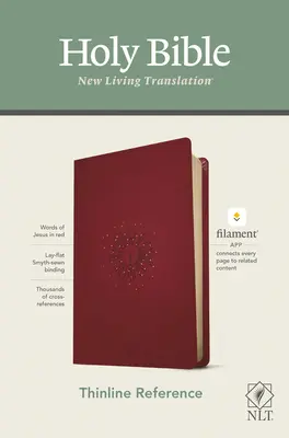 Referenční bible NLT Thinline, vydání s podporou vláken (červené písmo, kožená vazba, bobule) - NLT Thinline Reference Bible, Filament Enabled Edition (Red Letter, Leatherlike, Berry)
