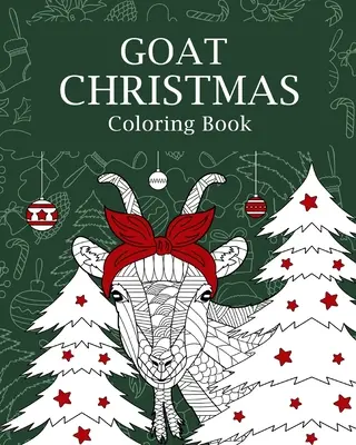 Kozí vánoční omalovánky - Goat Christmas Coloring Book
