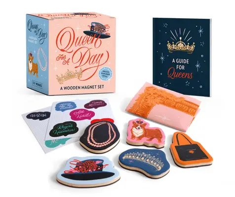 Královna na jeden den - sada dřevěných magnetek - Queen for a Day - A Wooden Magnet Set