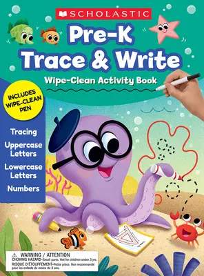 Předškolní sešit s aktivitami pro předškoláky (Trace & Write Wipe-Clean Activity Book) - Pre-K Trace & Write Wipe-Clean Activity Book