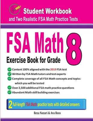 Cvičebnice FSA Math Exercise Book for Grade 8: Studentský pracovní sešit a dva realistické testy FSA Math - FSA Math Exercise Book for Grade 8: Student Workbook and Two Realistic FSA Math Tests