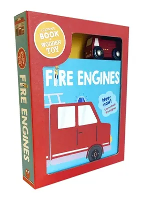 Hasičská auta: Kniha a sada dřevěných hraček [s dřevěnou hračkou] - Fire Engines: Book & Wooden Toy Set [With Wooden Toy]