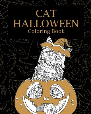Kočičí halloweenské omalovánky - Cat Halloween Coloring Book