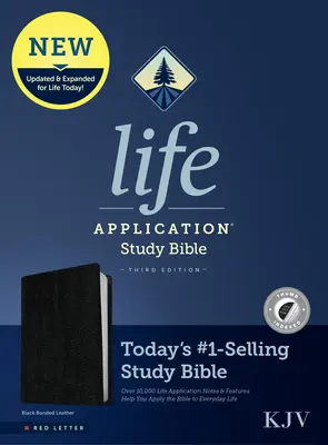 KJV Life Application Study Bible, třetí vydání (červené písmo, vázaná kůže, černá, indexovaná) - KJV Life Application Study Bible, Third Edition (Red Letter, Bonded Leather, Black, Indexed)
