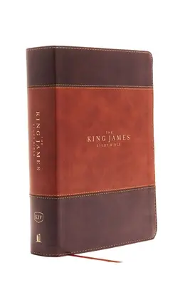 Studijní bible krále Jakuba, imitace kůže, hnědá, indexovaná, celobarevné vydání - The King James Study Bible, Imitation Leather, Brown, Indexed, Full-Color Edition