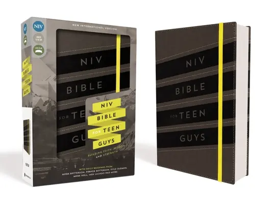 NIV, Bible pro dospívající kluky, kožená měkká, Charcoal, elastický uzávěr: Budování víry, moudrosti a síly - NIV, Bible for Teen Guys, Leathersoft, Charcoal, Elastic Closure: Building Faith, Wisdom and Strength