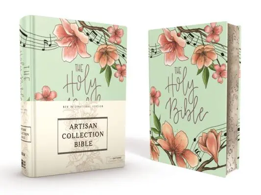 Niv, Bible z kolekce Artisan, plátěný potah, tyrkysový květ, designové okraje pod zlacením, edice s červeným písmem, pohodlný tisk - Niv, Artisan Collection Bible, Cloth Over Board, Turquoise Floral, Designed Edges Under Gilding, Red Letter Edition, Comfort Print