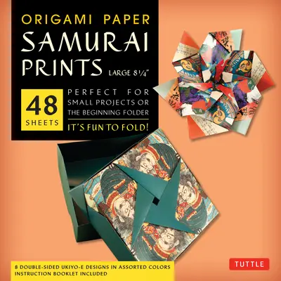 Origami papír - Samurajské tisky - velký 8 1/4 - 48 listů: Tuttle Origami Paper: Vychytávky: vysoce kvalitní origami listy s potiskem 8 různých vzorů: Instruct - Origami Paper - Samurai Prints - Large 8 1/4 - 48 Sheets: Tuttle Origami Paper: High-Quality Origami Sheets Printed with 8 Different Designs: Instruct