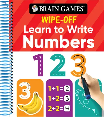 Mozkové hry Wipe-Off Naučte se psát: Čísla (pro děti od 3 do 6 let) - Brain Games Wipe-Off Learn to Write: Numbers (Kids Ages 3 to 6)