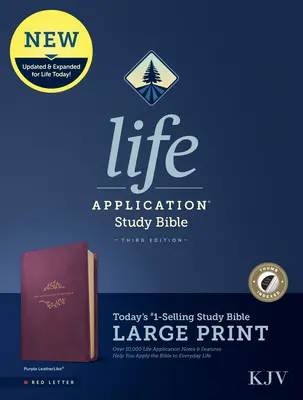 KJV Life Application Study Bible, třetí vydání, velký tisk (červené písmo, kožená vazba, fialová, indexovaná) - KJV Life Application Study Bible, Third Edition, Large Print (Red Letter, Leatherlike, Purple, Indexed)