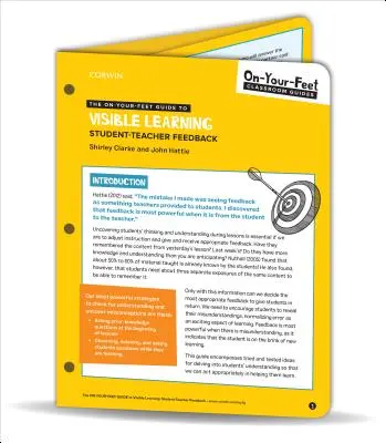 Průvodce viditelným učením na vlastní kůži - zpětná vazba mezi žákem a učitelem - On-Your-Feet Guide to Visible Learning - Student-Teacher Feedback