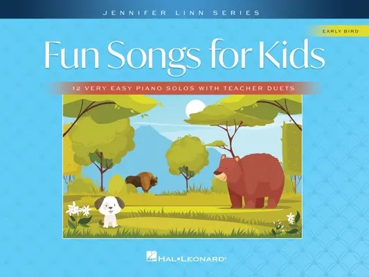 Zábavné písničky pro děti: 12 velmi snadných klavírních sól s duety pro učitele - Fun Songs for Kids: 12 Very Easy Piano Solos with Teacher Duets