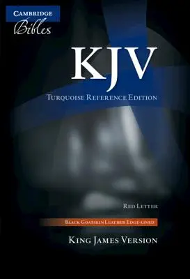 Tyrkysová referenční bible KJV, černá kozí kůže, text s červenými písmeny, Kj676: Xrl - KJV Turquoise Reference Bible, Black Goatskin Leather, Red-Letter Text, Kj676: Xrl