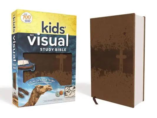 Niv, Dětská vizuální studijní bible, kožená měkká, bronzová, plnobarevný interiér: Prozkoumejte příběh Bible - lidé, místa a dějiny - Niv, Kids' Visual Study Bible, Leathersoft, Bronze, Full Color Interior: Explore the Story of the Bible---People, Places, and History