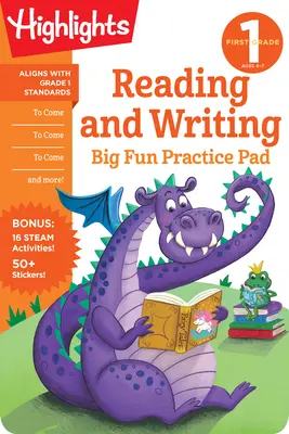 Čtení a psaní v první třídě Velká zábavná podložka na procvičování - First Grade Reading and Writing Big Fun Practice Pad