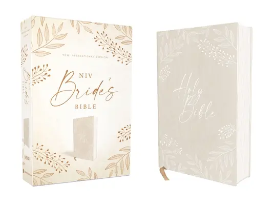Niv, Bible pro nevěsty, plátěná, krémová, červené písmo, pohodlný tisk - Niv, Bride's Bible, Cloth Over Board, Cream, Red Letter, Comfort Print