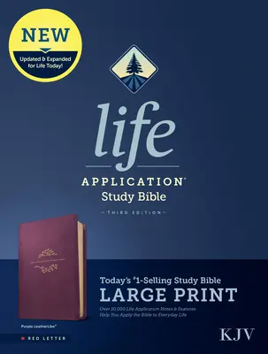 KJV Life Application Study Bible, třetí vydání, velký tisk (červené písmo, kožená vazba, fialová) - KJV Life Application Study Bible, Third Edition, Large Print (Red Letter, Leatherlike, Purple)