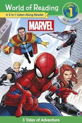 Svět čtení Marvel 3-v-1 Listen-Along Reader: [S audio CD] - World of Reading Marvel 3-In-1 Listen-Along Reader: 3 Tales of Adventure [With Audio CD]