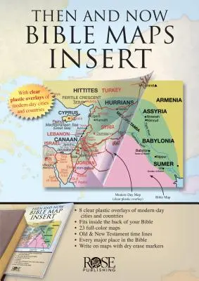 Biblické mapy Tehdy a dnes Vložka - Then and Now Bible Maps Insert