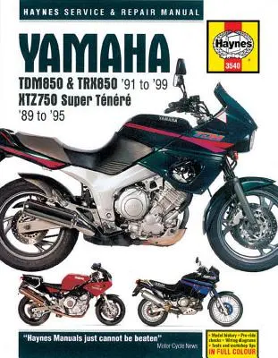 Yamaha Tdm850 & Trx850 '91 až '99 a Xtz750 Super Tenere '89 až '95 - Yamaha Tdm850 & Trx850 '91 to '99 and Xtz750 Super Tenere '89 to '95