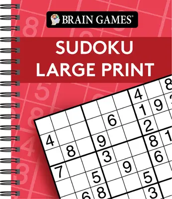 Hry na mozek - Sudoku - velký tisk (červená) - Brain Games - Sudoku Large Print (Red)