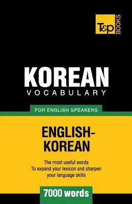 Korejská slovní zásoba pro anglicky mluvící - 7000 slovíček - Korean vocabulary for English speakers - 7000 words