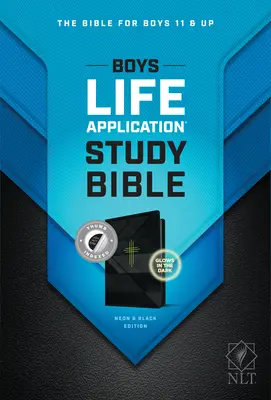 NLT Chlapecká studijní bible Life Application, Tutone (kožená, neonová/černá, indexovaná) - NLT Boys Life Application Study Bible, Tutone (Leatherlike, Neon/Black, Indexed)