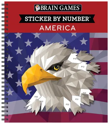 Hry na mozek - Samolepky podle čísel: Amerika (28 obrázků k nalepení) - Brain Games - Sticker by Number: America (28 Images to Sticker)