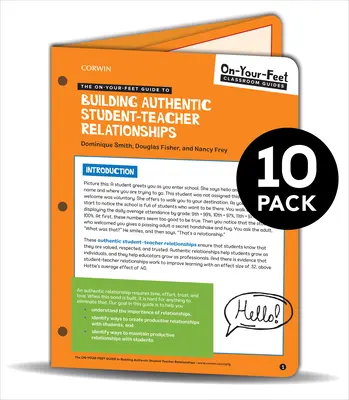 BUNDLE: Smith: Průvodce budováním autentických vztahů mezi žáky a učiteli: 10 Pack - BUNDLE: Smith: The On-Your-Feet Guide to Building Authentic Student-Teacher Relationships: 10 Pack